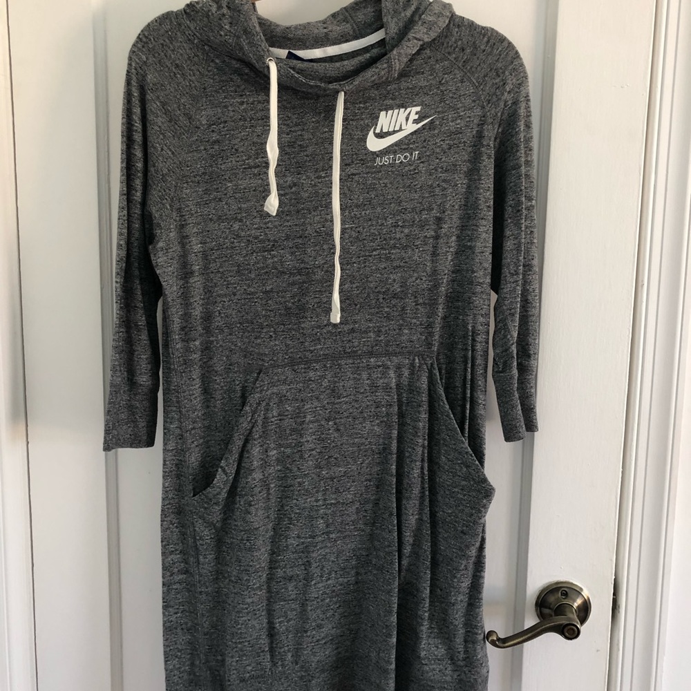 Nike grey hoodie shirt dress size M